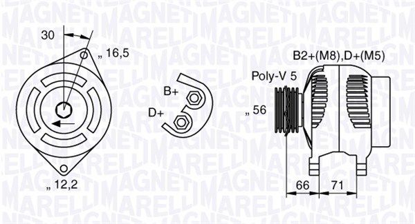 MAGNETI MARELLI Генератор 063533250590